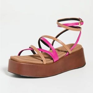 rag & bone Pink and Tan Platform Sandals